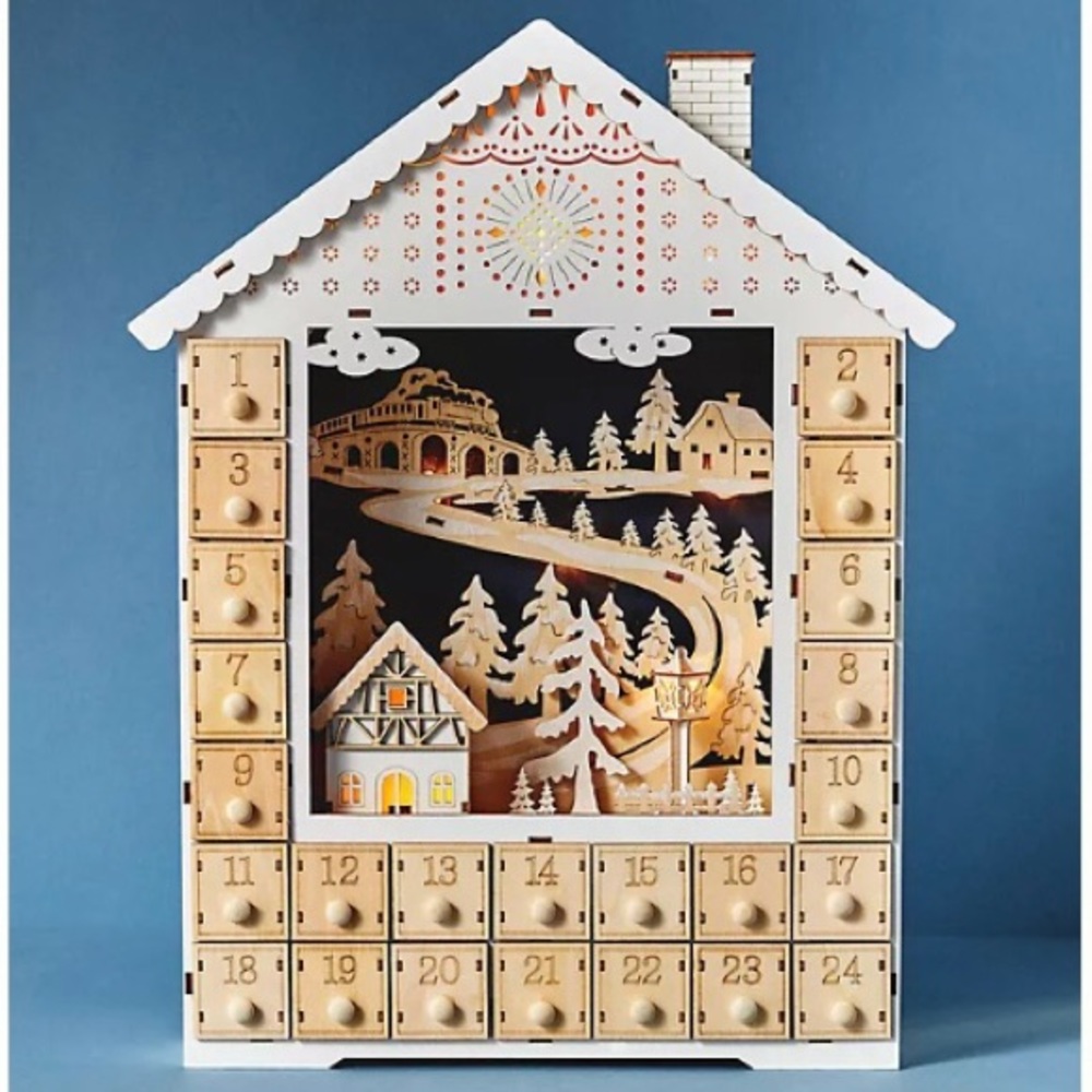 Anthropologie Advent Calendar Village in the Alps Christmas Holidays NIB RARE - Picture 1 of 14